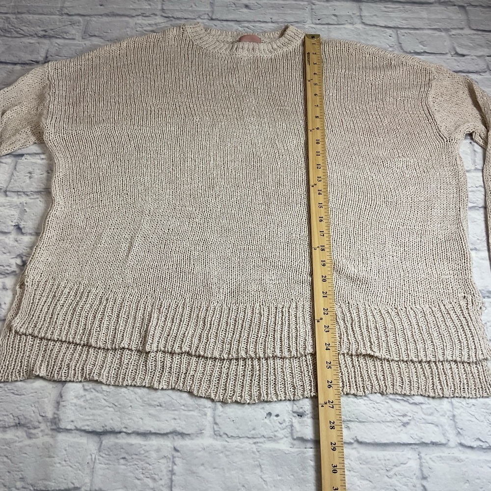 Anthropologie Show Me Your MuMu Anya Cream Knit Sweater. Lightweight. Minimalist - Picture 3 of 7